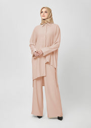 Oasis Fold Shirt - Blush Beige by Minnaba